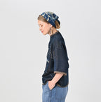 Indigo Surf Hula Girl Jacquard 908 Outer T-shirt Female Model