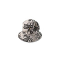 Linen Lotus Print Hat Brown