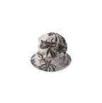 Linen Lotus Print Hat Brown