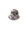 Linen Lotus Print Hat Brown