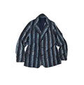 Indigo Batik Print 908 Stripe Blazer Indigo