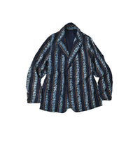 Indigo Batik Print 908 Stripe Blazer