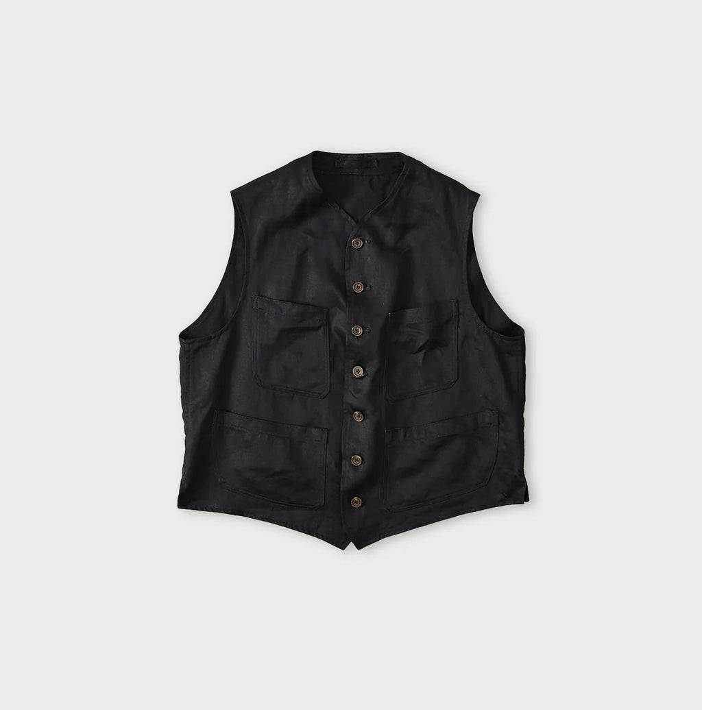 Indigo Linen Sateen 908 Vest
