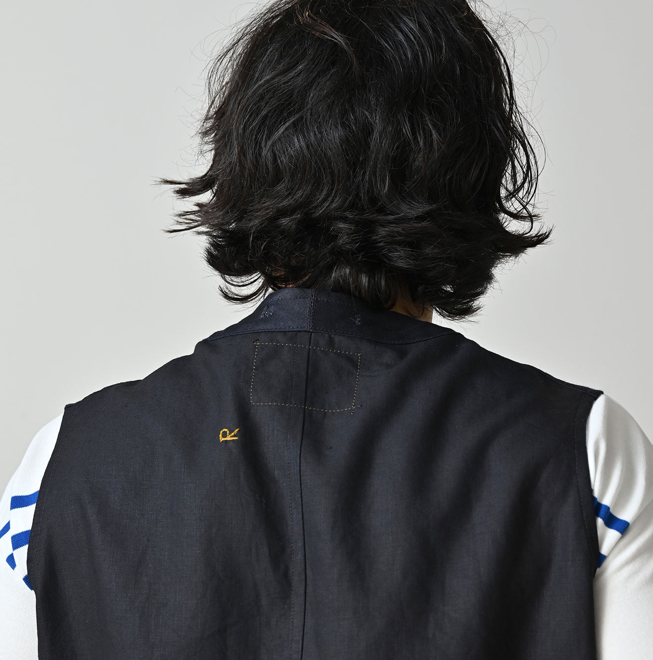 Indigo Linen Sateen 908 Vest