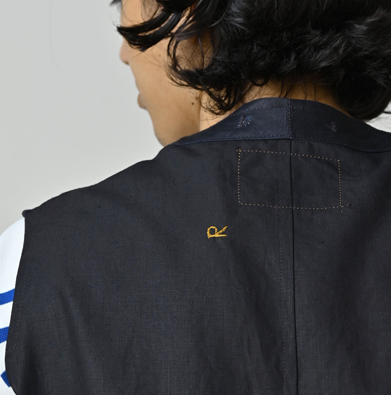 Indigo Linen Sateen 908 Vest