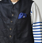 Indigo Linen Sateen 908 Vest