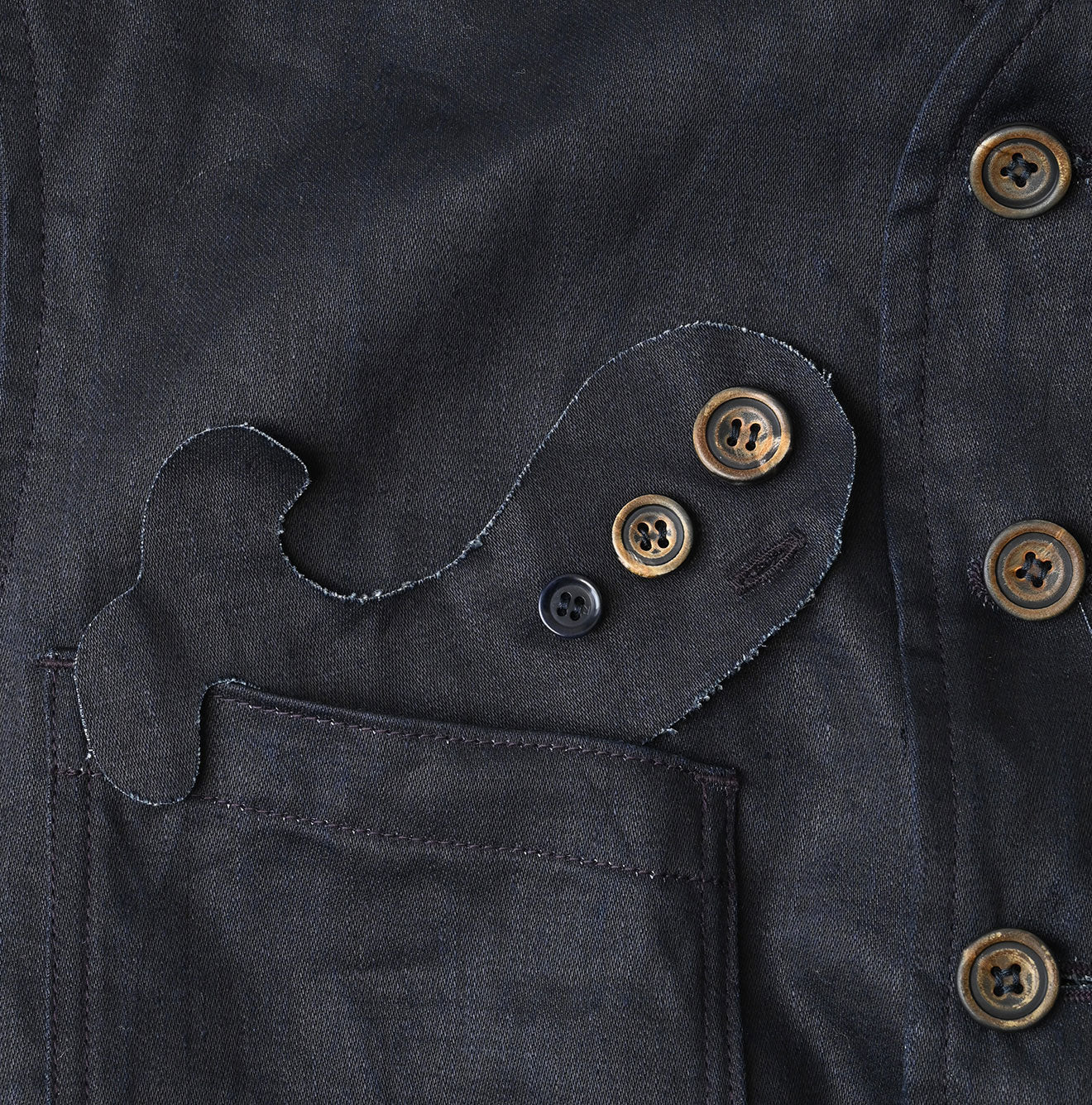 Indigo Linen Sateen 908 Vest