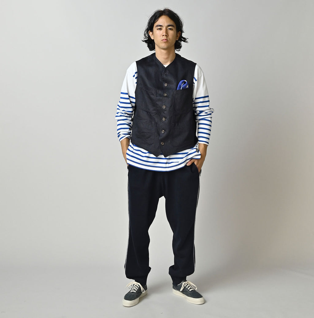 Indigo Linen Sateen 908 Vest