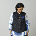 Indigo Linen Sateen 908 Vest