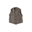 Indigo Mini Herringbone Cotton Tweed 908 Reversible Vest