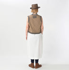 Indigo Mini Herringbone Cotton Tweed 908 Reversible Vest Female Model