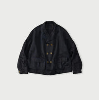 Indigo Linen Sateen Uma Jacket