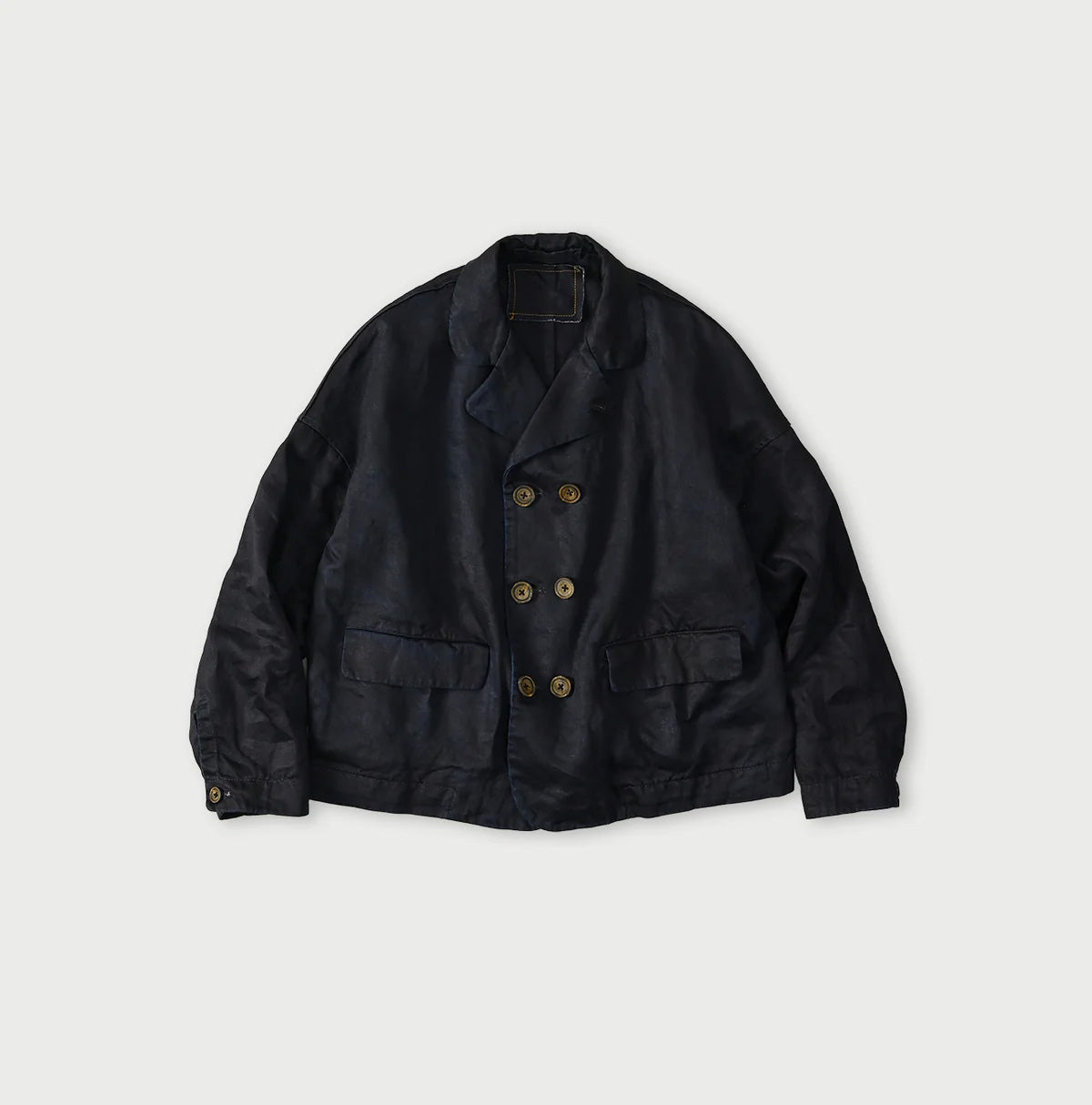 Indigo Linen Sateen Uma Jacket