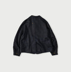 Indigo Linen Sateen Uma Jacket