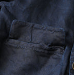 Indigo Linen Sateen Uma Jacket