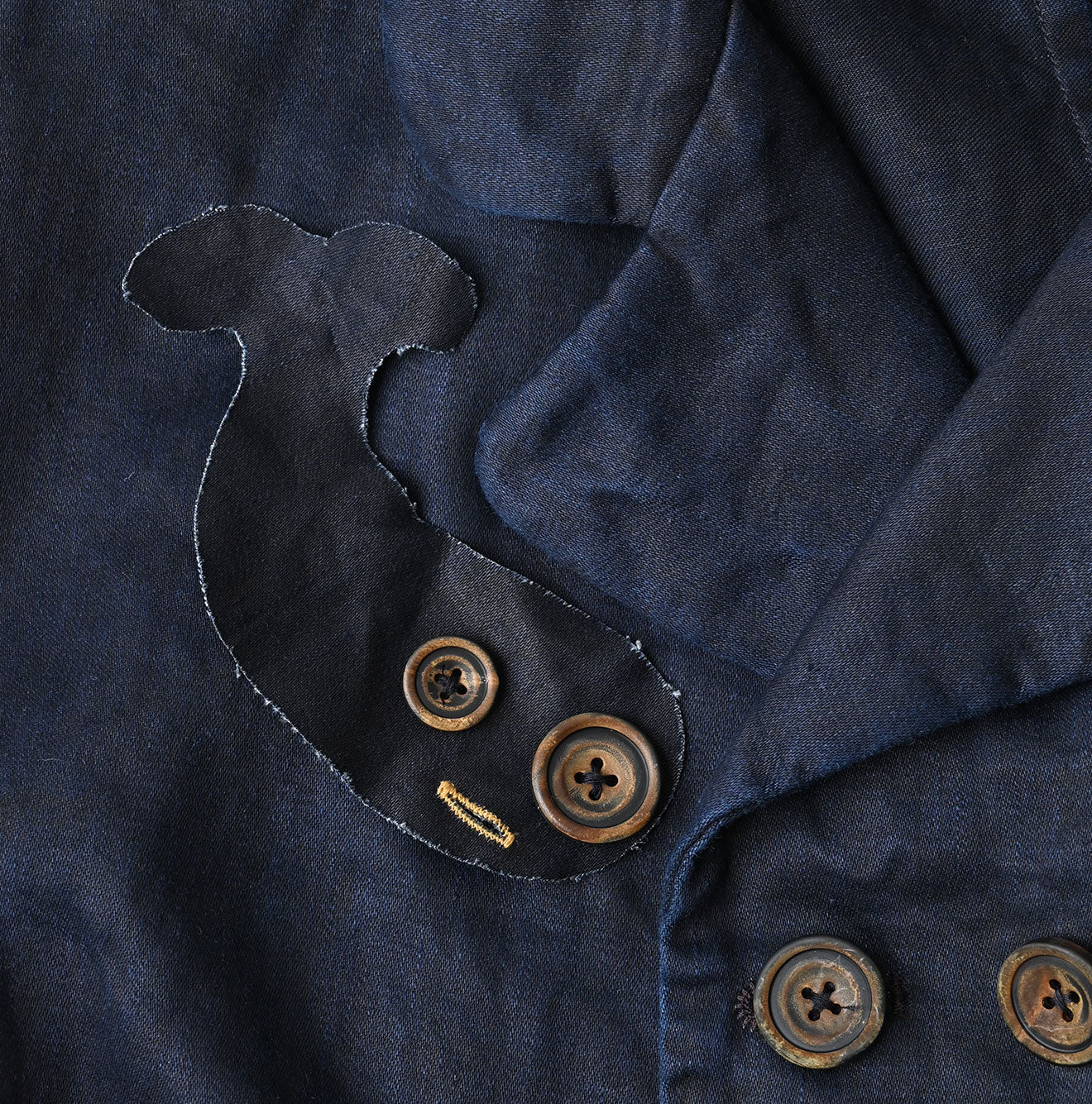 Indigo Linen Sateen Uma Jacket