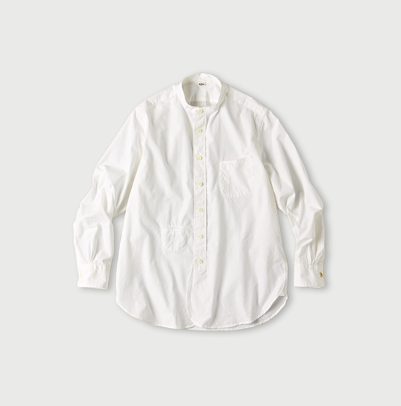 No.180 Miko 908 Loafer Stand Collar Shirt White