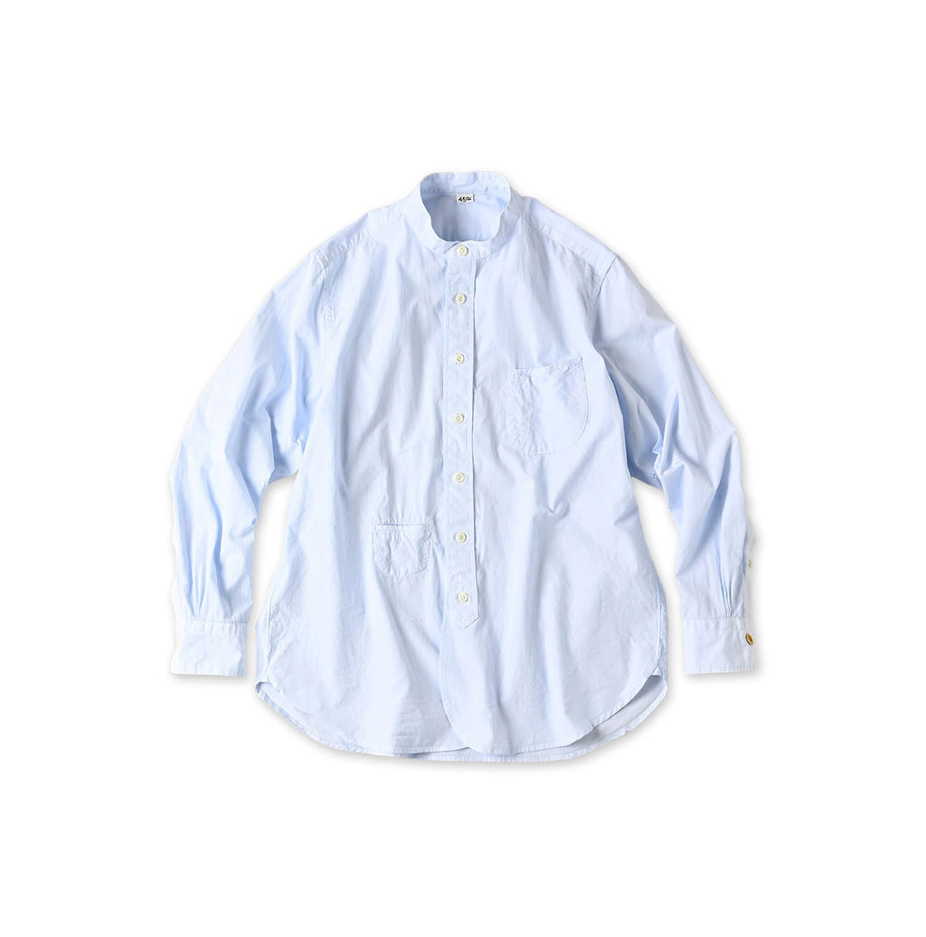 No.180 Miko 908 Loafer Stand Collar Shirt Brush Stroke Pinstripes