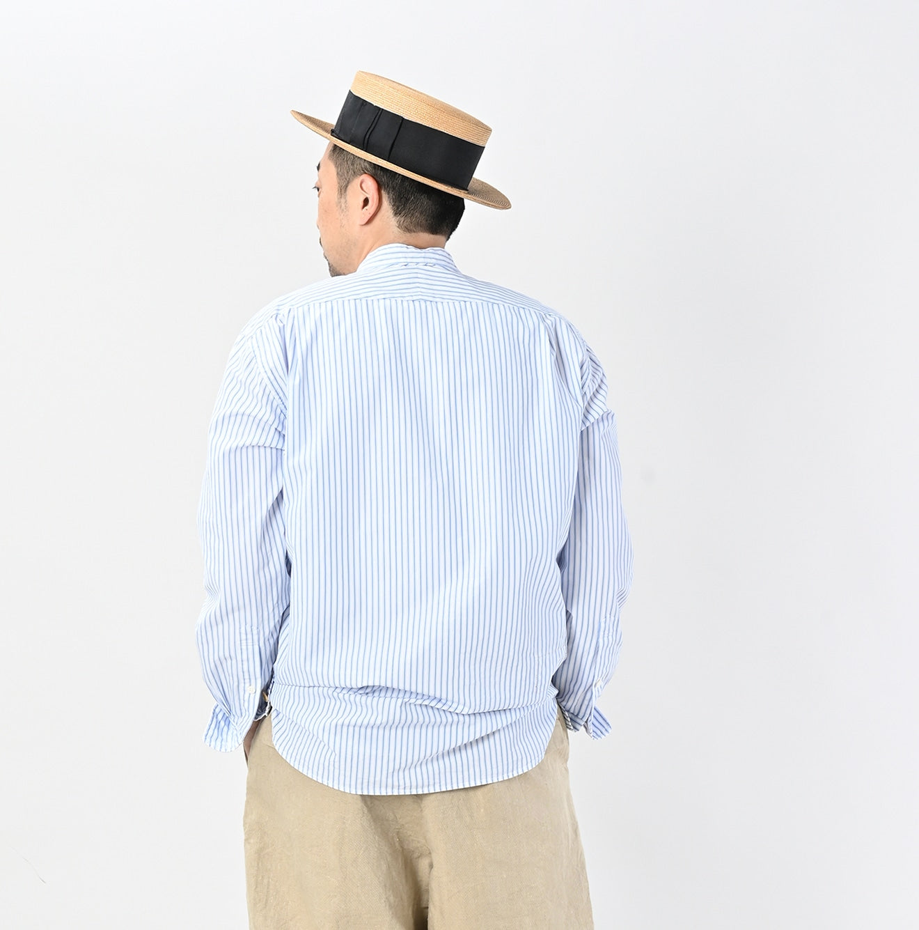 No.180 Miko 908 Loafer Stand Collar Shirt Male Model