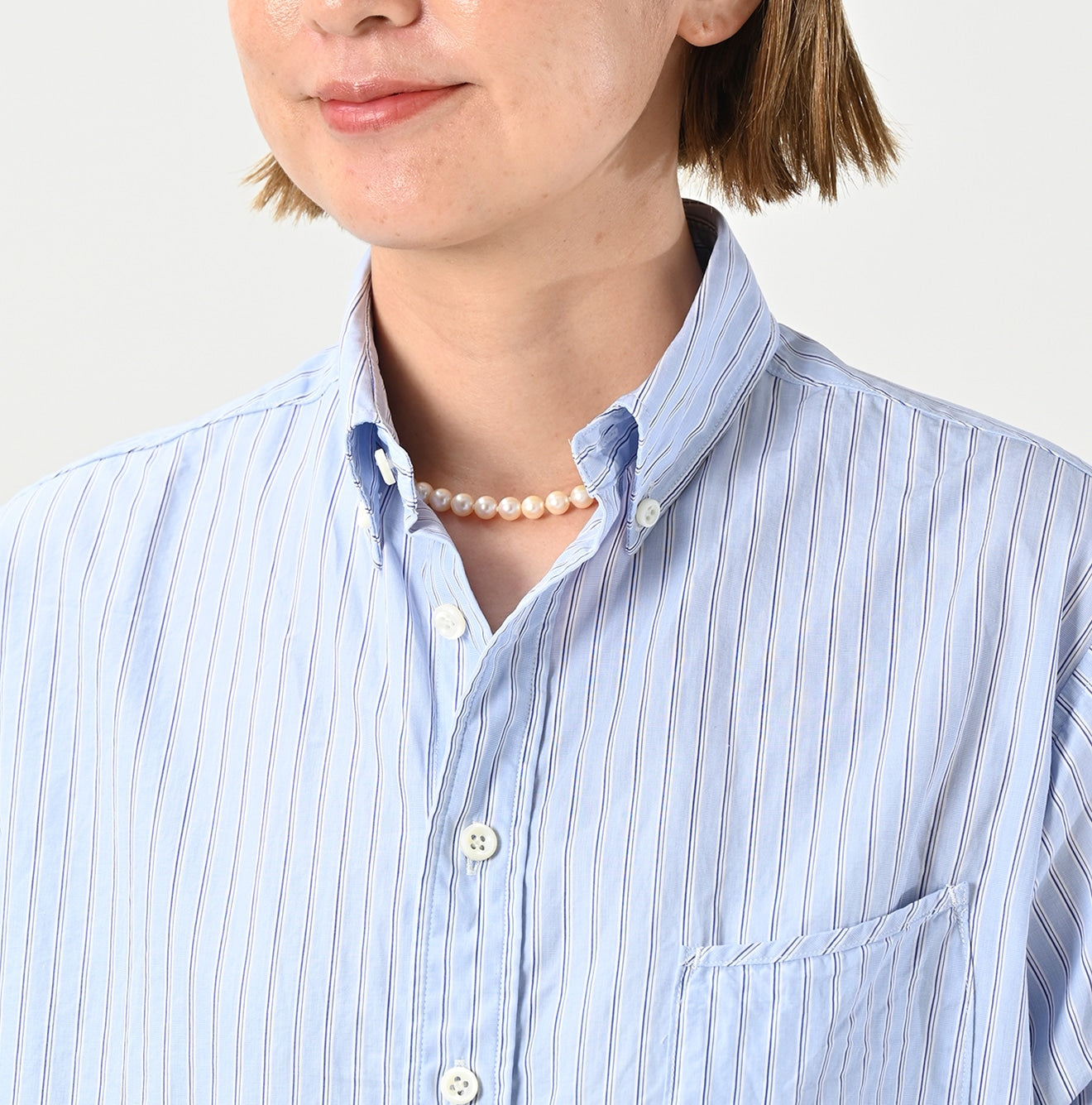 No.180 Miko 908 Ocean Button Down Shirt Detail