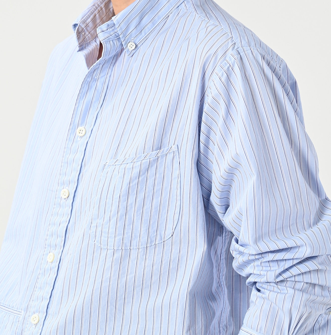No.180 Miko 908 Ocean Button Down Shirt Detail