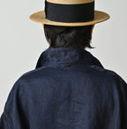 Indigo Linen Sateen 908 Duffer Shirt