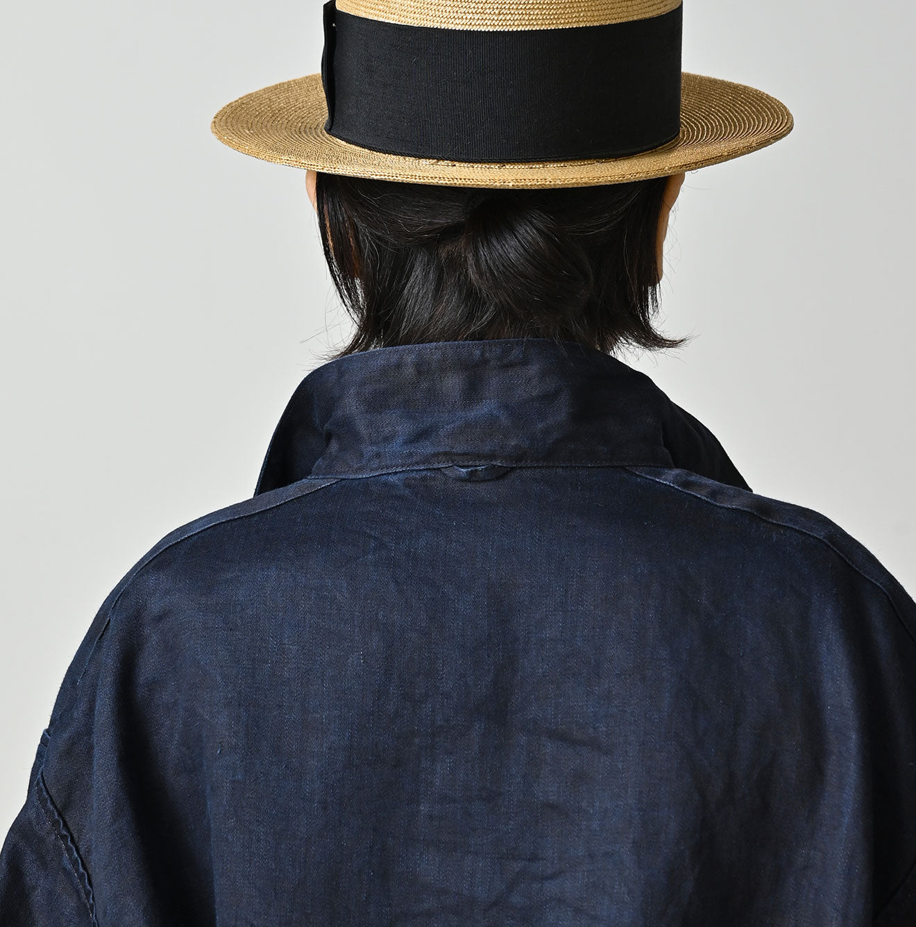 Indigo Linen Sateen 908 Duffer Shirt