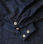 Indigo Linen Sateen 908 Duffer Shirt