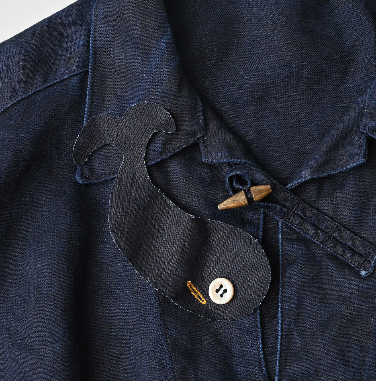Indigo Linen Sateen 908 Duffer Shirt
