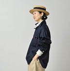 Indigo Linen Sateen 908 Duffer Shirt