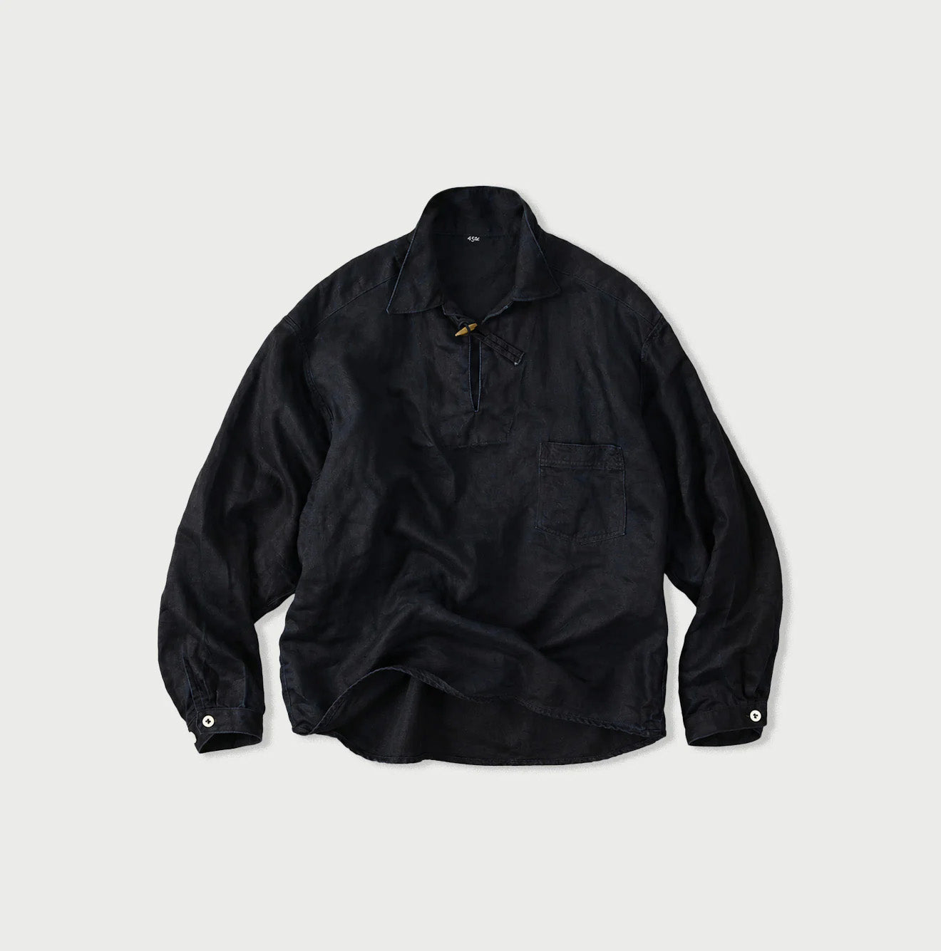 Indigo Linen Sateen 908 Duffer Shirt
