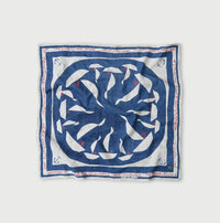 Indigo Gauze Tri-color Bandana