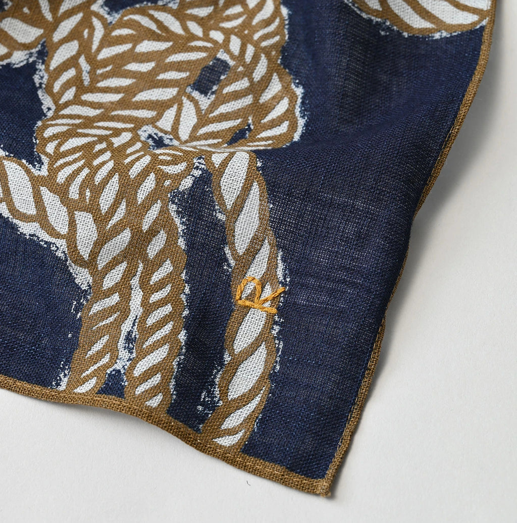 Indigo Gauze Tri-color Bandana