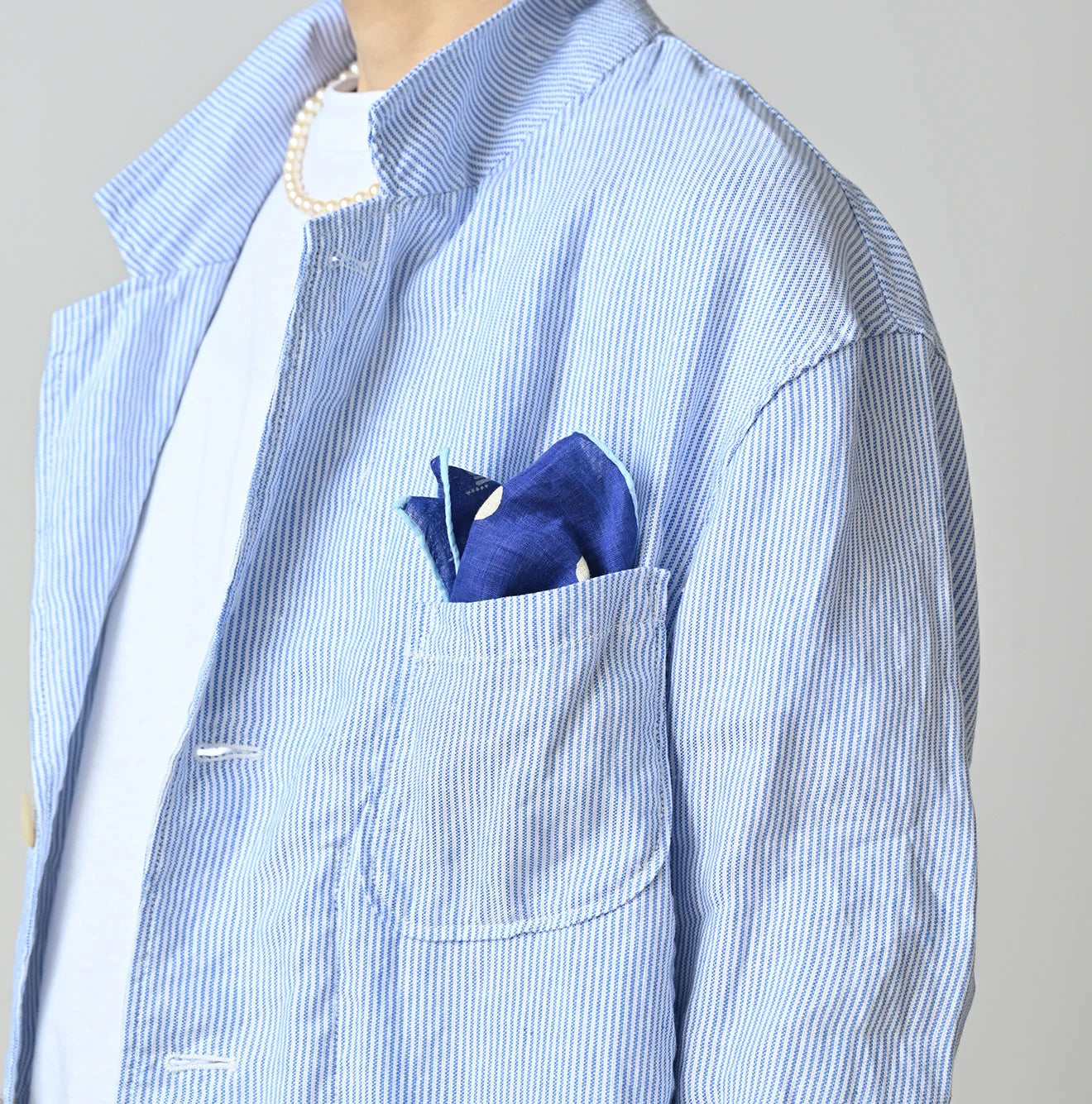 Linen Trois Handkerchief