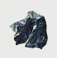 Indigo Gauze Bandana x Dots Stole