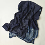 Indigo Gauze Bandana x Dots Stole