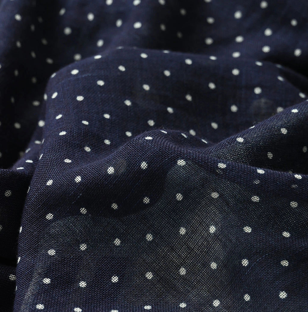 Indigo Gauze Bandana x Dots Stole