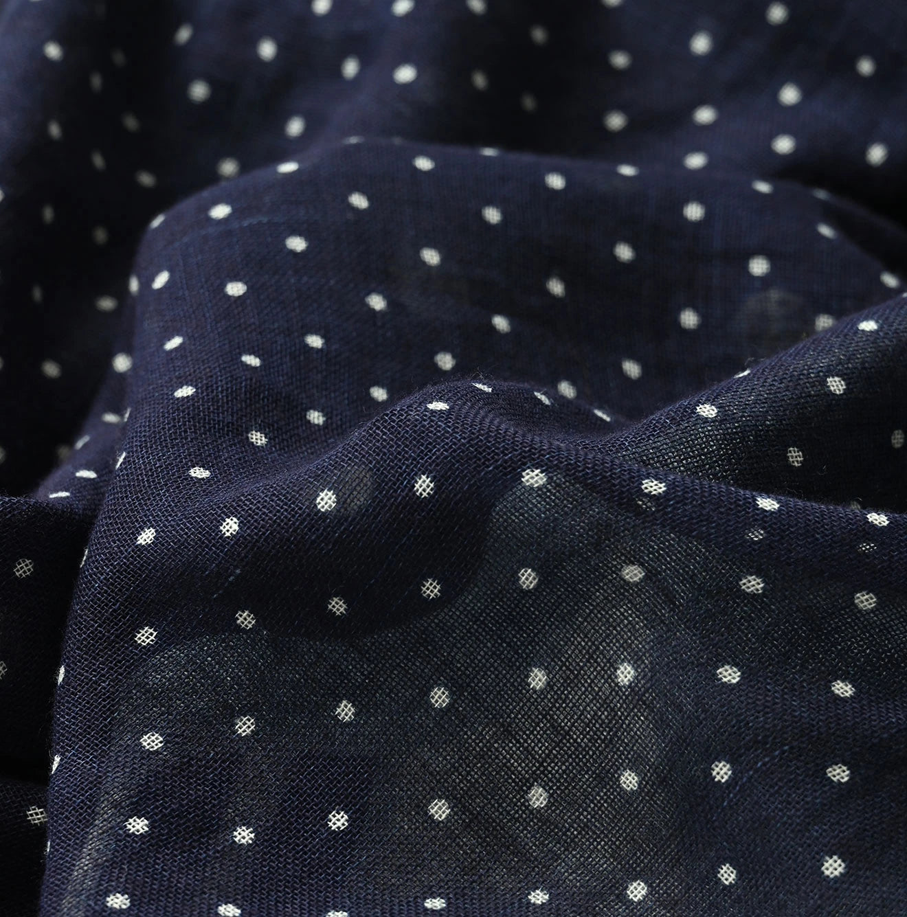 Indigo Gauze Bandana x Dots Stole