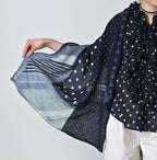Indigo Gauze Bandana x Dots Stole