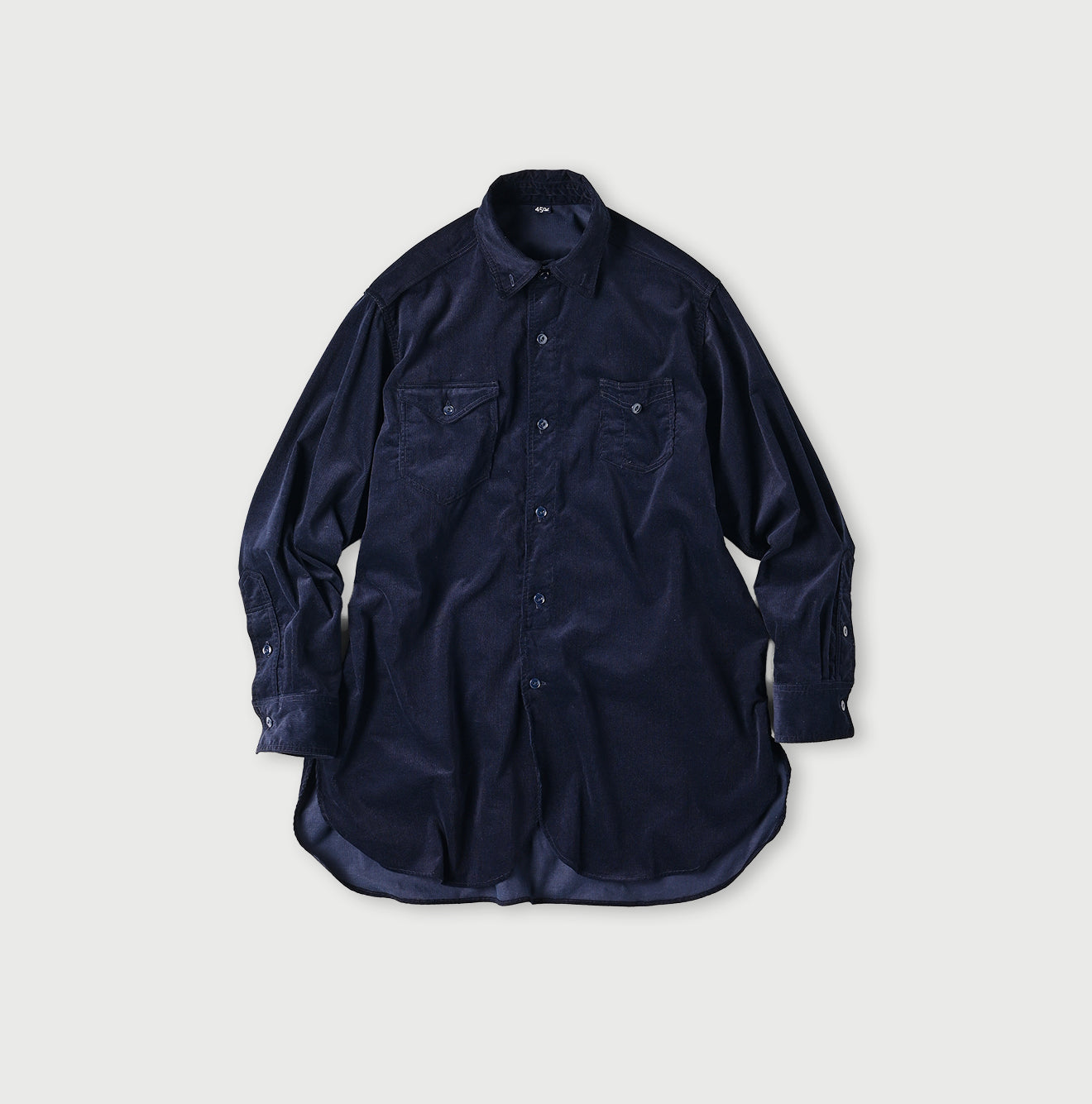 Pin Corduroy 908 Gatcha-Pocket Shirt Navy