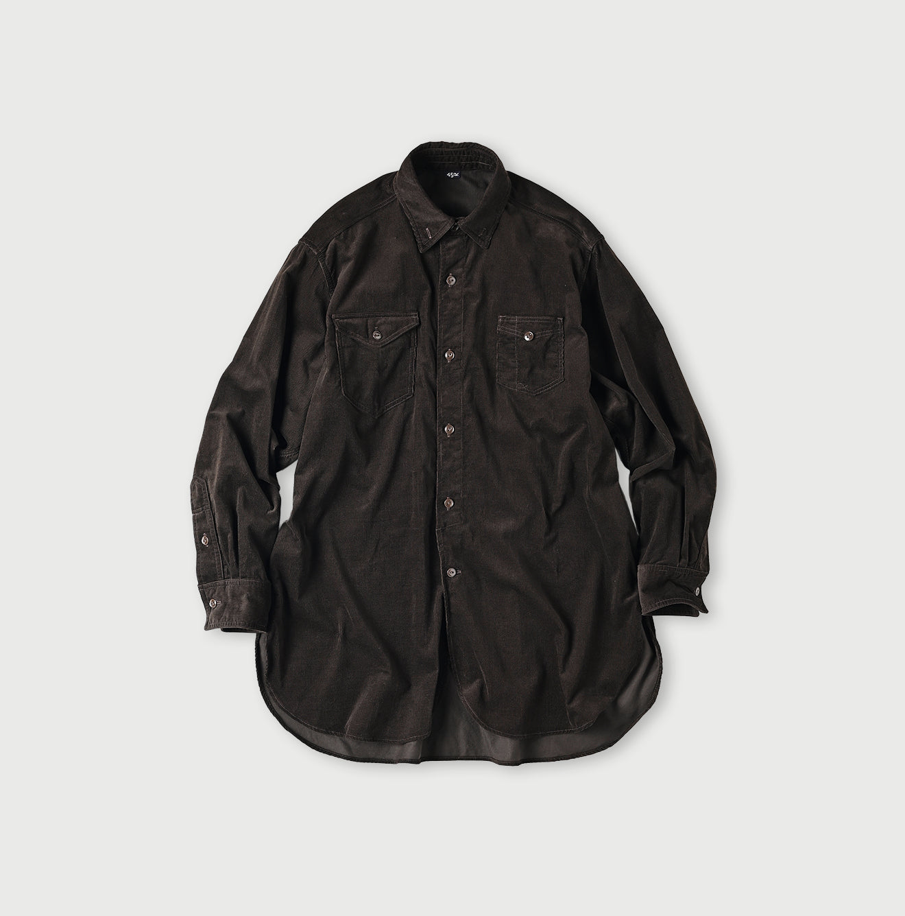 Pin Corduroy 908 Gatcha-Pocket Shirt Brown