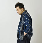Indigo Hira Bandana Mix 908 Ocean Button Down Shirt