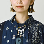 Indigo Hira Bandana Mix 908 Ocean Button Down Shirt
