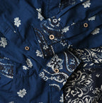 Indigo Hira Bandana Mix 908 Ocean Button Down Shirt