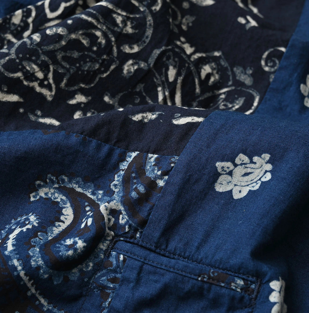 Indigo Hira Bandana Mix 908 Ocean Button Down Shirt