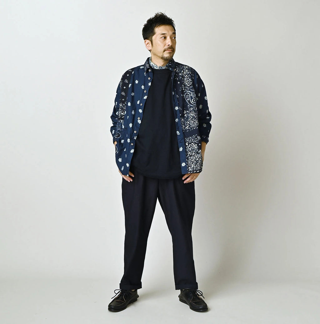 Indigo Hira Bandana Mix 908 Ocean Button Down Shirt