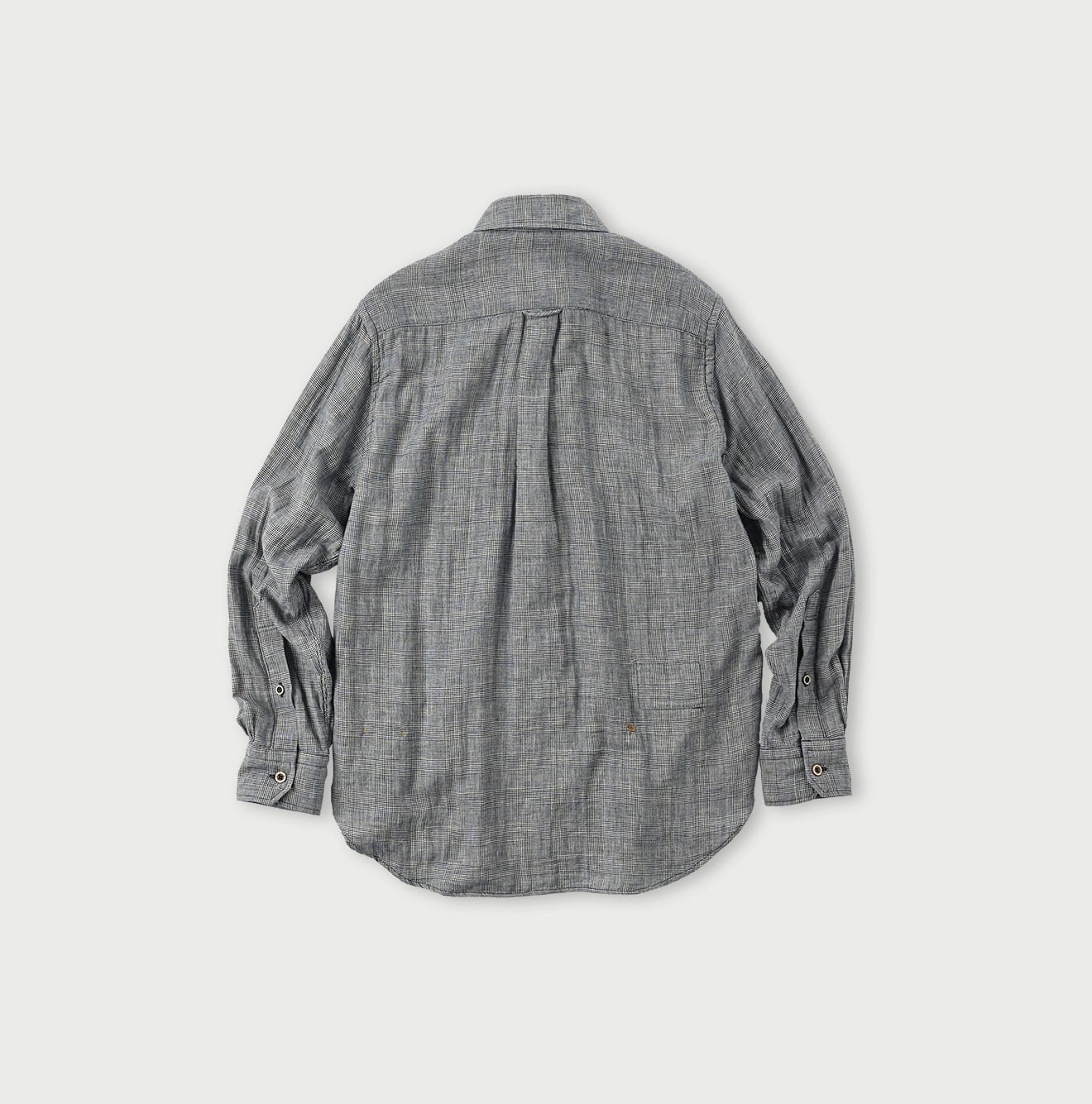 Indigo Fuwafuwa Double Woven 908 Loafer Button Down Shirt Back