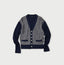 Combed Wool 908 Rib Cleric Cardigan Gray Top Base