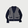 Combed Wool 908 Rib Cleric Cardigan Gray Top Base