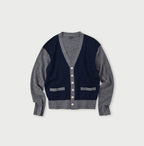 Combed Wool 908 Rib Cleric Cardigan Navy Base